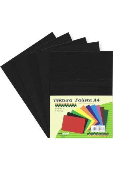 Polsirhurt Tektura A4 falista czarna 5 szt.