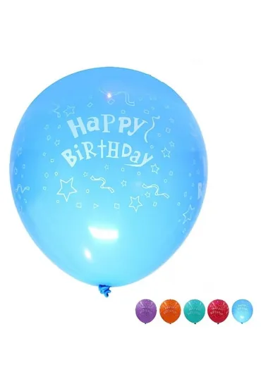 Balon Happy Birthday �wiec�cy 30cm 5 szt PARTY GO