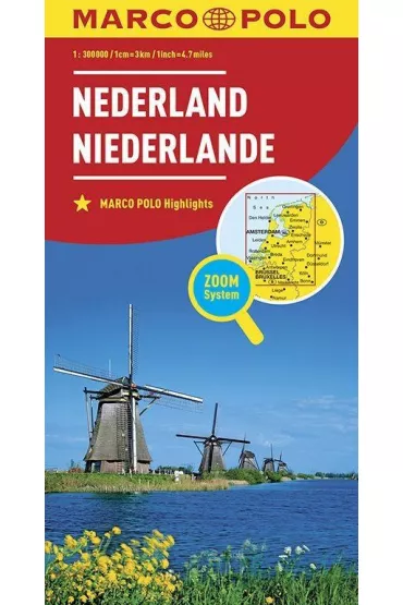 Nederland Niederlande Marco Polo Highlights 1:300 000 Zoom System