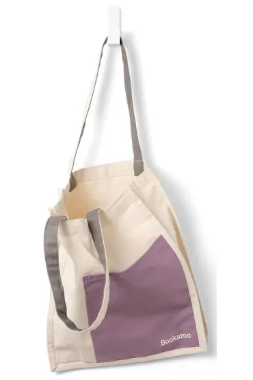 If Bookaroo Torba bawe�niana Aubergine&Cream