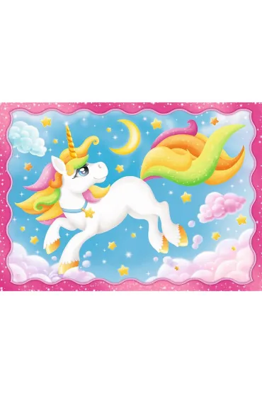 Puzzle 4w1 - Jednoro�ce i magia (35+48+54+70 el.) Trefl