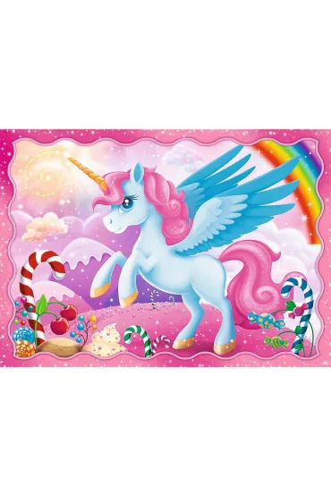 Puzzle 4w1 - Jednoro�ce i magia (35+48+54+70 el.) Trefl