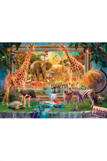 Puzzle 4000 el. Sawanna budzi si� do �ycia Educa