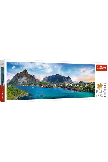 Puzzle panoramiczne 500 el. Archipelag Lofoty, Norwegia Trefl
