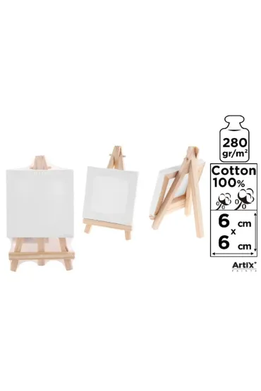 Artix Podobrazie mini + sztaluga 6x6cm, 280g/m2