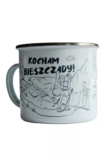 TravelSet Kubek emaliowany - Kocham Bieszczady!