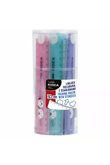 Derform Linijka sk�adana z szablonami 30 cm