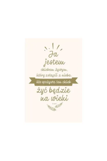 NT z infografikami B5 z�ote t�. Ja jestem chlebem