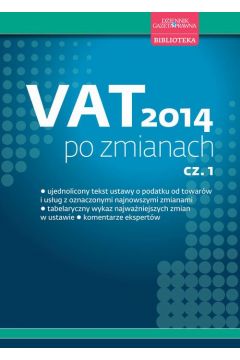 eBook VAT 2014 najnowsze zmiany cz. 1 pdf