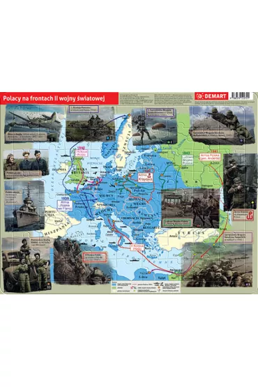 Puzzle ramkowe 72 el. Polacy na frontach II wojny �wiatowej Demart