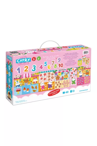 Puzzle 40 el. Cyfry Krliczki Bright Junior Media