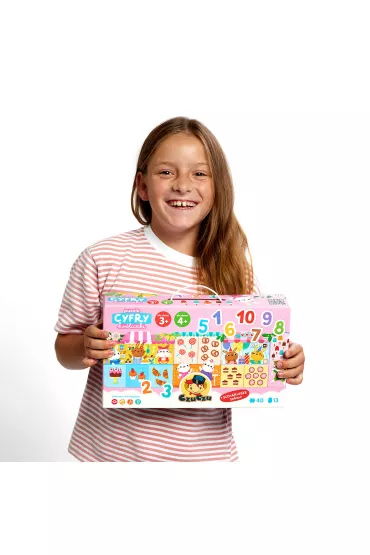 Puzzle 40 el. Cyfry Krliczki Bright Junior Media