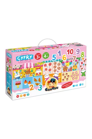 Puzzle 40 el. Cyfry Krliczki Bright Junior Media