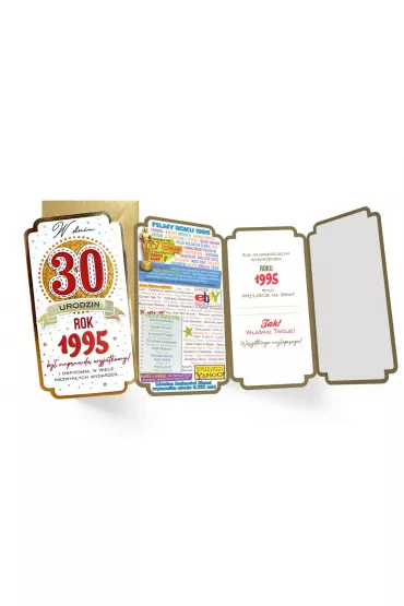 Kukartka Karnet PM-391 Urodziny 30  cyfry, roczniki  2025