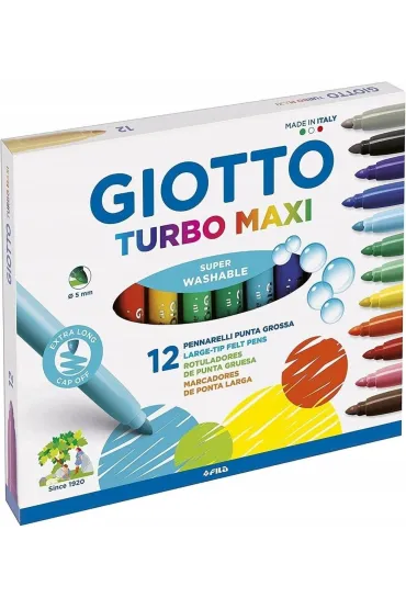 Markery Turbo Maxi 12 kolor�w GIOTTO