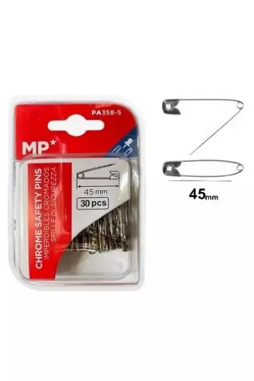 Mp Main Paper Agrafki srebrne 38mm
