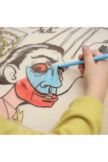 Funny Mat Transparent - Dali. Mata do kolorowania wielokrotnego u�ytku Strigo