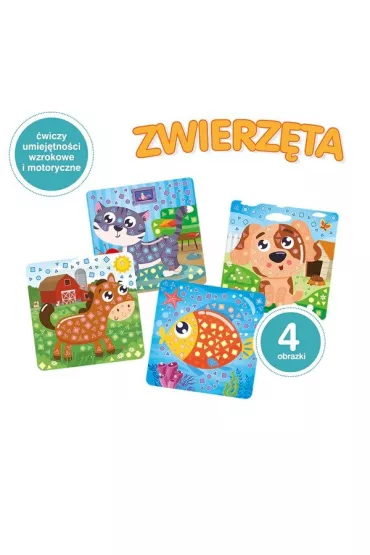 Piankowa wyklejanka. Zwierz�ta. Zmy�lna g��wka - zr�czna r�czka. Genialny dzieciak Askato