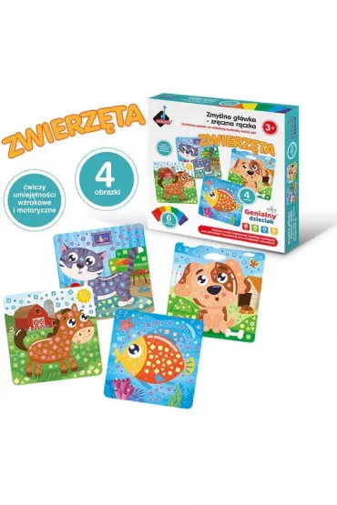 Piankowa wyklejanka. Zwierz�ta. Zmy�lna g��wka - zr�czna r�czka. Genialny dzieciak Askato
