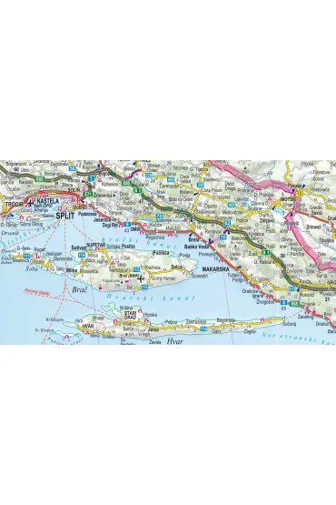 Chorwacja mapa samochodowa 1:750 000 laminat 2024