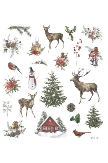 dpCraft Naklejki z brokatem lovable chrismas 23 szt.