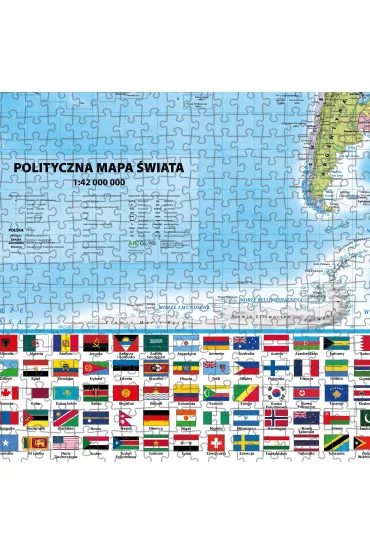 Puzzle 2000 el. �wiat polityczny mapa 1:42 000 000 ArtGlob