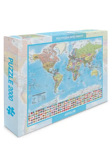 Puzzle 2000 el. �wiat polityczny mapa 1:42 000 000 ArtGlob