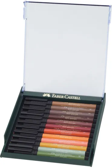 Faber-Castell Pisaki Pitt Artist Pen Brush Earth 12 szt.