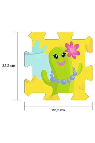 Puzzle piankowe Mata 32x32 8el. Kaktusy 61265 Trefl