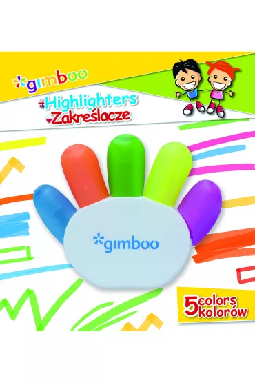 Gimboo Zakre�lacz w kszta�cie r�czki 5 kolor�w