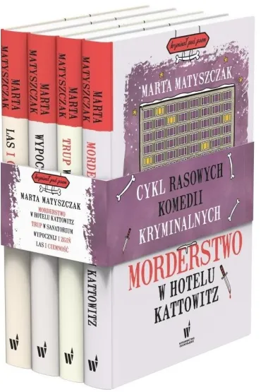 Pakiet Krymina� pod psem. Tomy 5-8: Morderstwo w Hotelu Kattowitz, Trup w sanatorium, Wypocznij i zgi�, Las i ciemno�� - Marta Matyszczak