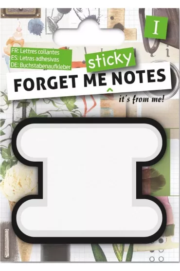 If Forget me sticky. Notes kart samoprzylepne litera I niebieski
