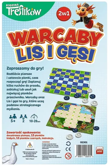 Gra 2w1. Warcaby, Lis i G�si