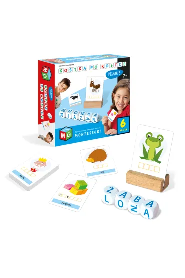 Montessori zabawka edukacyjna kostka po kostce - pisanie  6 kostek Multigra