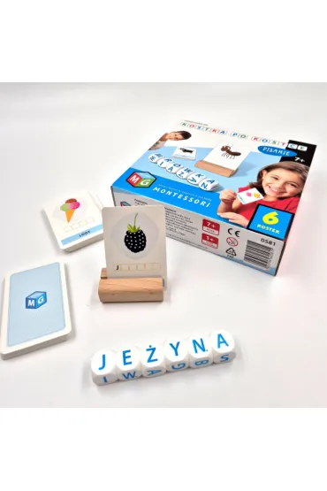 Montessori zabawka edukacyjna kostka po kostce - pisanie  6 kostek Multigra