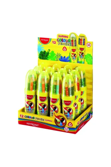 Keyroad Kredki jumbo tr�ij�tne 12 szt.