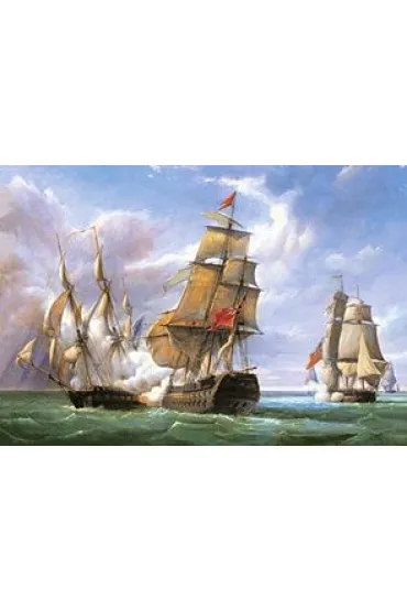 Puzzle 3000 el. Combat between the French and the English Vessels Castorland