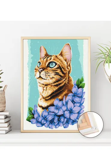 Twoje Hobby Malowanie po numerach - Lazurowy kot 40x50cm