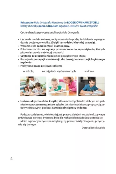Owocna edukacja. Ma�a ortografia. Klasa 2 - Dorota Ba�cik-Ko�ek