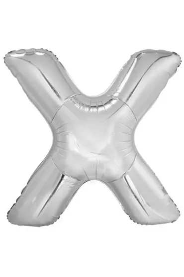 Amscan Balon foliowy litera X srebrna 81x86cm
