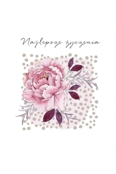 Clear Creations Karnet Swarovski kwadrat CL4504_PO Najlepsze �ycze