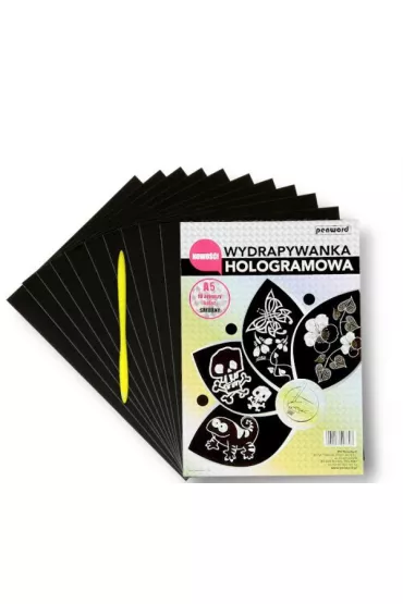 Polsirhurt Zestaw kreatywny. Wydrapywanka A5 holograf srebrna