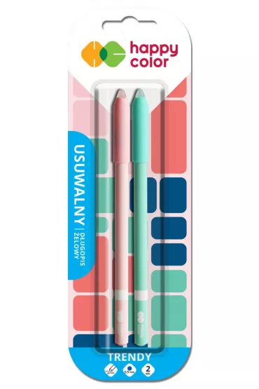 Happy Color D�ugopis wymazywalny TRENDY, 0.5mm, niebieski,�2 sztuki