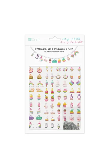 Bransoletki DIY z zawieszkami puffy Rainbow Dalprint