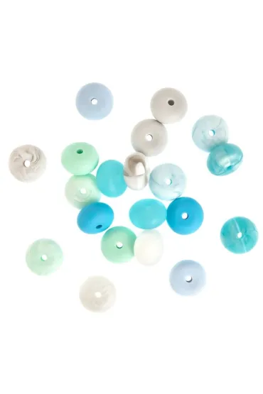 dpCraft Koraliki silikonowe blue serenity 20 szt