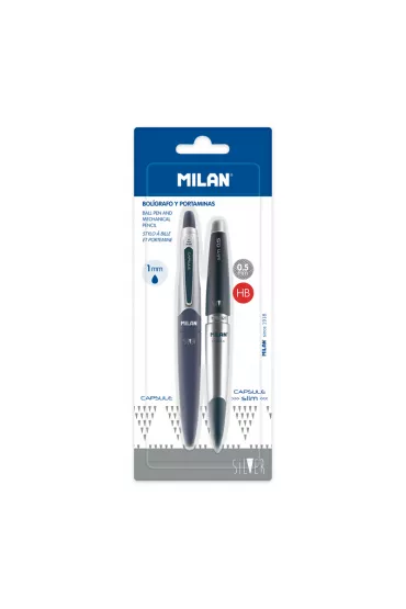 Milan D�ugopis + o��wek mechaniczny Capsule Silver