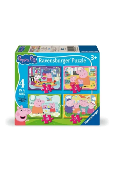 Puzzle dla dzieci 4w1 - Rodzinne chwile Peppy (12+16+20+24 el.) Ravensburger