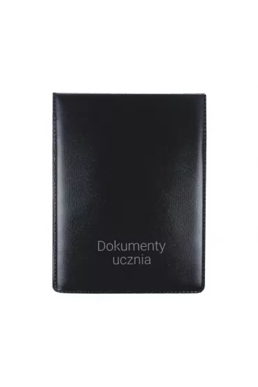 Biurfol Ok�adka pionowa na dokumenty ucznia czarna