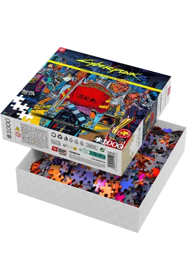 Puzzle 1000  Comic Book Cyberpunk 2077 Kickdown Good Loot