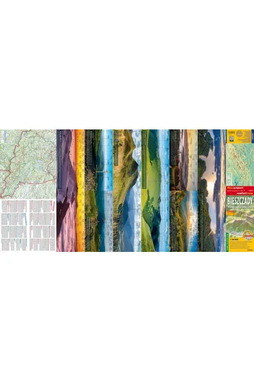 Bieszczady Mapa panoramiczna laminowana mapa turystyczna 1:60 000